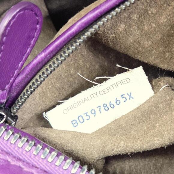 BOTTEGA VENETA Purple Leather Intrecciato Tote Bag - Picture 14 of 14